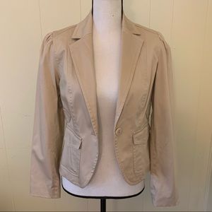 Blazer Jacket Tan Khaki Career Size 2